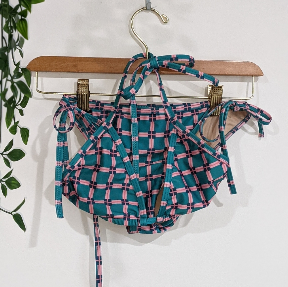 soot plaid bikini